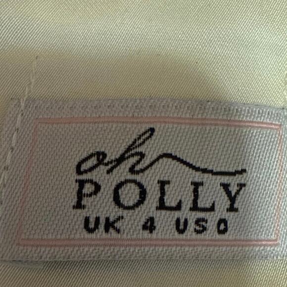 Oh Polly Women's White Silk Satin Back Zip Mini Bodycon Pencil Slip Skirt Size 0 - Picture 4 of 5